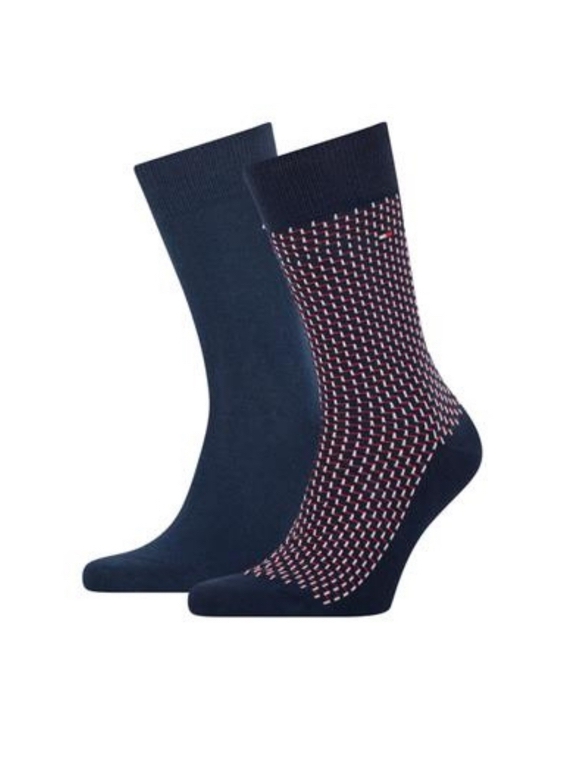 Tommy Hilfiger Men Seasonal Sock 2-pack - Navy/Red